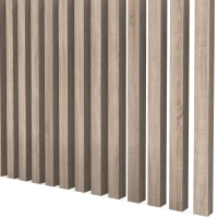 3D dekorativne lamele, lesene letvice za stena, strop ali predelna stena (28x37 mm) (hrast sonoma)