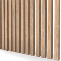 3D dekorativne lamele, lesene letvice za stena, strop ali predelna stena (28x37 cm) (NARAVNI HRAST)