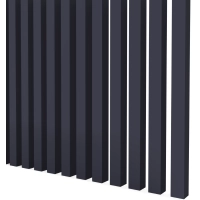 3D dekorativne lamele, lesene letvice za stena, strop ali predelna stena (28x37 cm) (antracit)