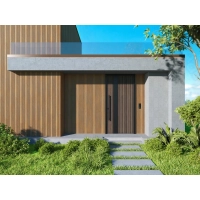 WPC fasadni panel, 219x2900mm, dve barvi, SVETLI HRAST & ČRNA (0.63 m²)