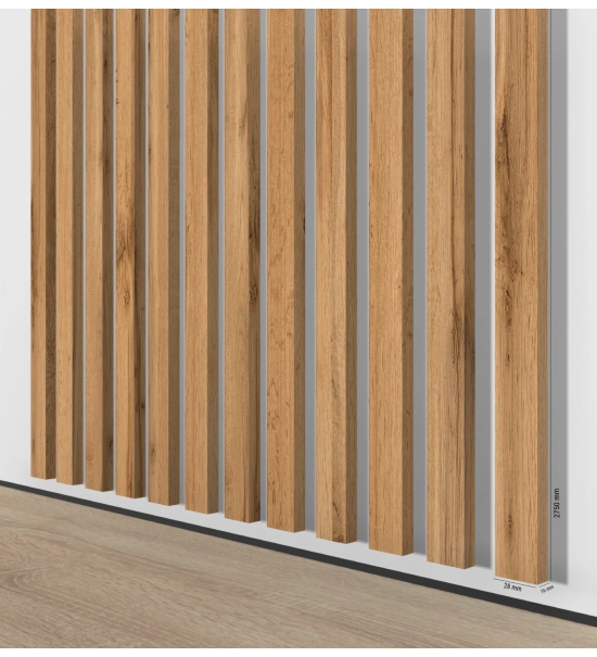 Dekorativne lamele MINI (hrast wotan) 16x30x2750mm