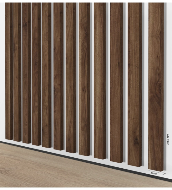 Dekorativne lamele MINI (oreh) 16x30x2750mm